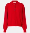 Rohe Róhe Wool And Cashmere Polo Sweater In Red