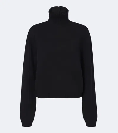 Rohe Wool And Cashmere Turtleneck Sweater In Black