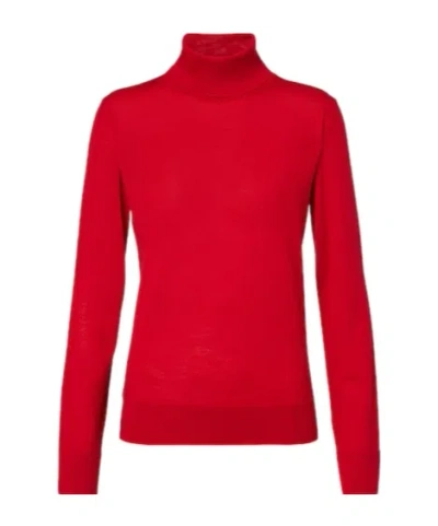 Rohe Wool And Cashmere Turtleneck Sweater In Red