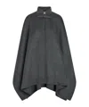 Rohe Pankou Wool And Cashmere-blend Cape In Gray