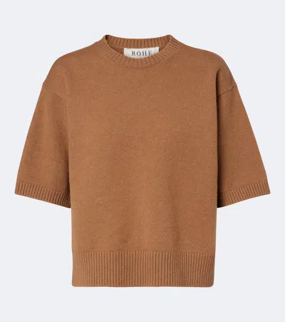 Rohe Róhe Wool And Cashmere-blend Sweater In Brown