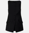 Rohe Róhe Wool And Mohair Crêpe Vest In Black