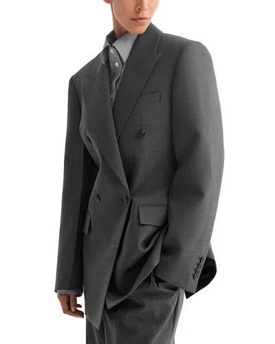 Rohe Wool Blend Hourglass Blazer In Gray