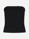 ROHE WOOL-BLEND TAILORED CORSET TOP