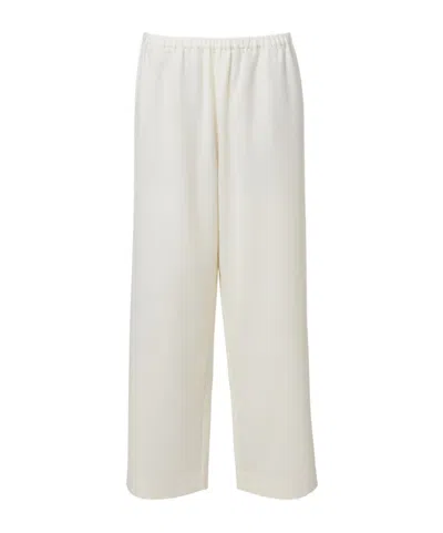 Rohe Wool Blend Wide-leg Pants In White