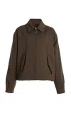 Rohe Virgin-wool Bomber Jacket In Brown