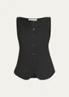 Shop Rohe Wool Boat-neck Waistcoat In Black