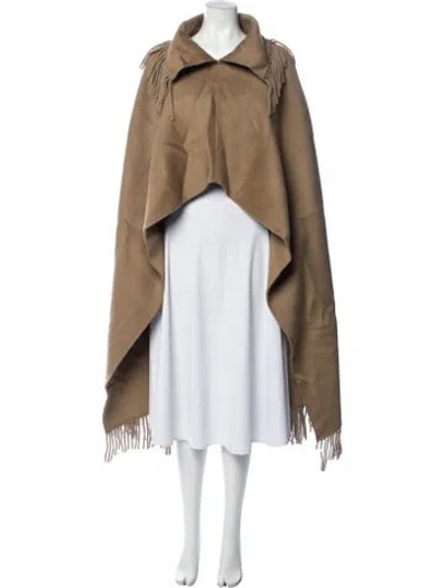 Pre-owned Rohe Wool Cape W/ Tags In Brown