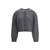 Rohe Gray Statement Shoulder Cardigan In Gray