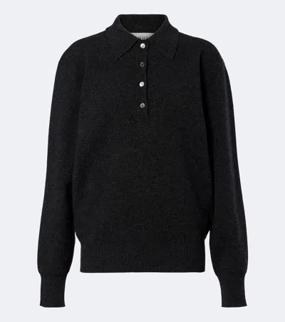 Rohe Róhe Wool, Cashmere, And Silk-blend Polo Sweater In Gray
