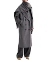Rohe Wool Cashmere Signature Scarf Coat In Gray