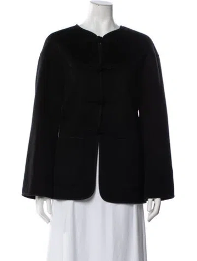 Pre-owned Rohe Wool Coat In Black