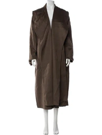 Pre-owned Rohe Wool Coat In Brown