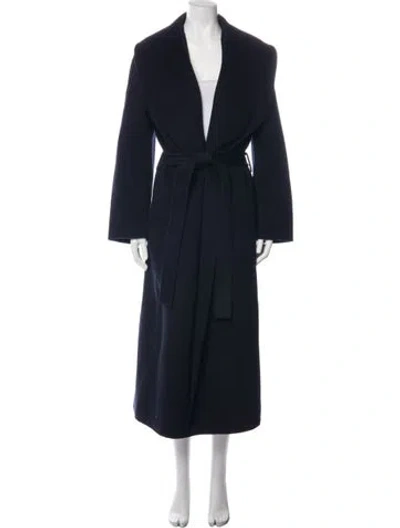 Pre-owned Rohe Wool Coat W/ Tags In Blue