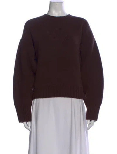 Pre-owned Rohe Wool Crew Neck Sweater In Brown