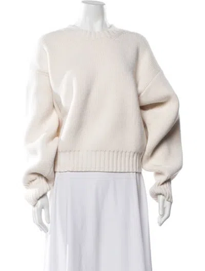 Pre-owned Rohe Wool Crew Neck Sweater In Neutrals