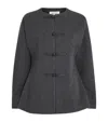 Rohe Wool Mandarin Waisted Cardigan In Gray