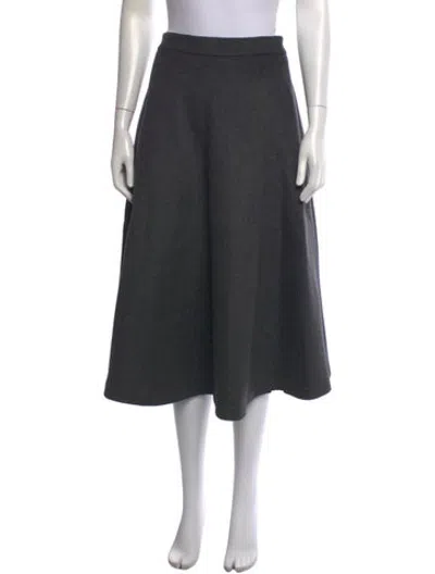 Pre-owned Rohe Wool Midi Length Skirt In Grey