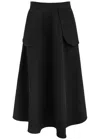Rohe Layered-detail A-line Skirt In Black