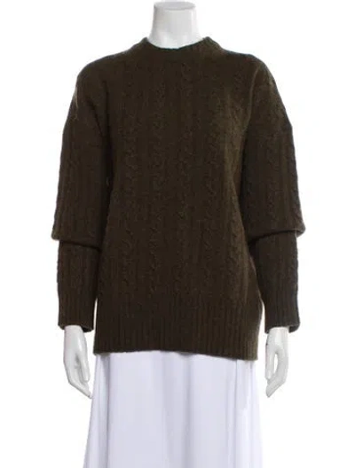 Pre-owned Rohe Wool Mock Neck Sweater In Green