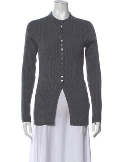 Pre-owned Rohe Wool Mock Neck Sweater In Grey