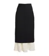 Rohe Wool-mohair Upside-down Midi Skirt In Black