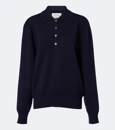 Rohe Róhe Wool Polo Sweater In Black