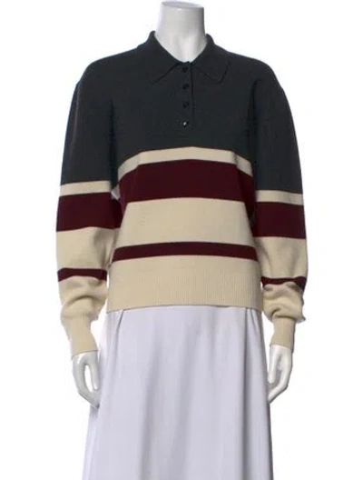 Pre-owned Rohe Wool Striped Sweater In Neutrals