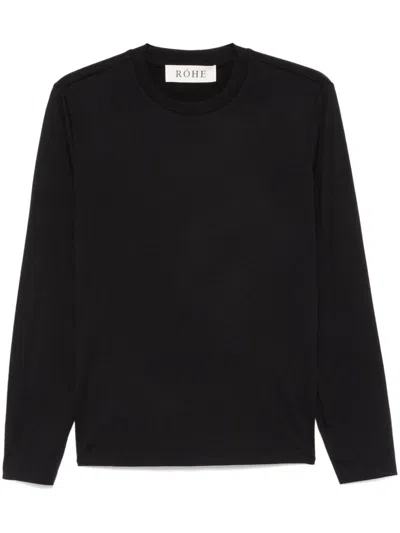 Rohe Wool T-shirt In Black