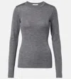 Rohe Gray Fine Merino Longsleeve T-shirt In Gray