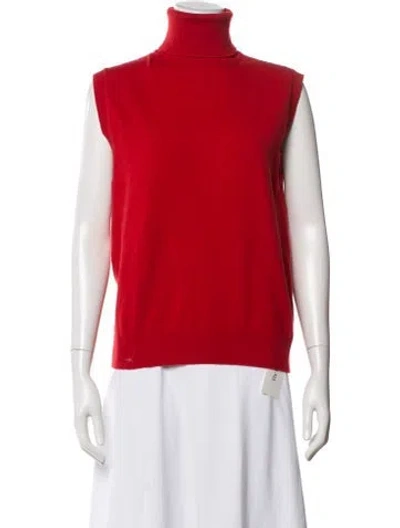 Pre-owned Rohe Wool Turtleneck Sweater In Red