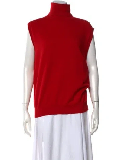 Pre-owned Rohe Wool Turtleneck Sweater In Red
