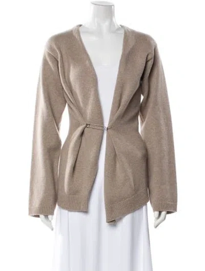 Pre-owned Rohe Wool V-neck Sweater W/ Tags In Neutral