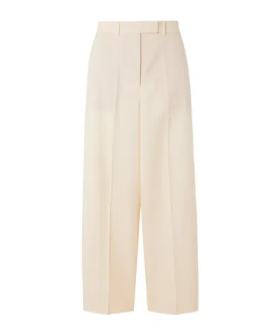 Rohe Wool Wide-leg Casual Pants In Brown