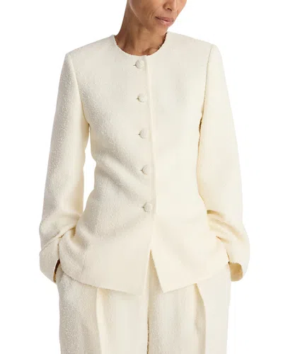 Rohe Wool-blend Boucle Knit Shaped Blazer In Neutral
