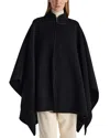 Rohe Wool-blend Double Faced Pankou Closure Poncho In Blue