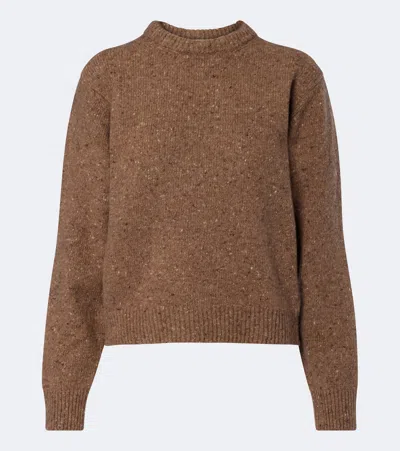 Rohe Róhe Wool-blend Mouliné Sweater In Brown