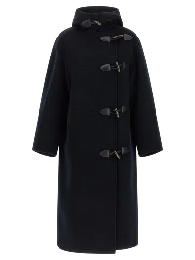 Rohe Wool-cashmere Duffle Coat In Black