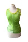 Rohka Women's Cotton Jersey Tank In Green Sprinkle In Multi