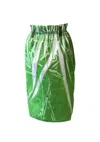 Rohka Women's Short Square Skirt In Green Placcato In Multi