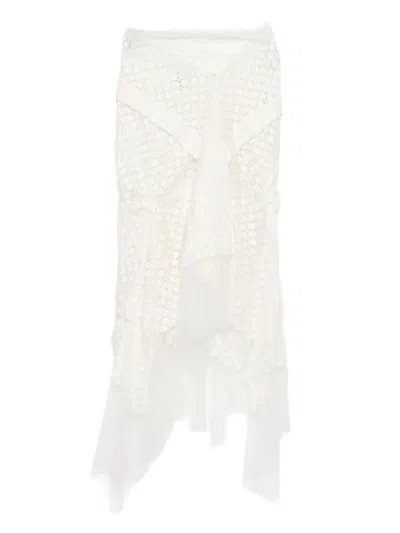Roisin Pierce Floating Fleur Skirt In White