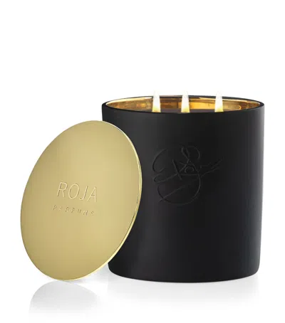 Roja Amber Aoud Candle In Black