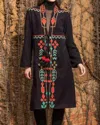 ROJA COLLECTION NATIVE COAT IN BLACK