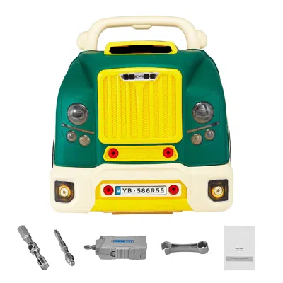 Rojays Engine Toy, 60 Pieces, Kids Mechanic Car Repair Set With Removable Parts, Lights And Sounds, Steerin