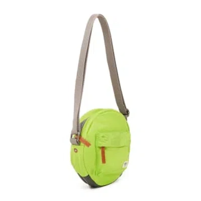 Roka Cross Body Shoulder Bag Paddington B Recycled Repurposed Sustainable Nylon In Lime In Green