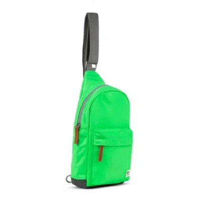 Roka Cross Body Shoulder Scooter Bag Willesden B Large Recycled Repurposed Sustainable Nylon In Shamrock