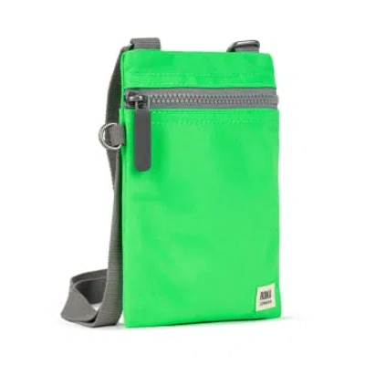 Roka Cross Body Shoulder Swing Pocket Bag Chelsea Recycled Repurposed Sustainable Nylon In Shamrock In Green
