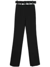 Rokh Belt-detail Straight Trousers In 黑色