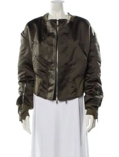 Pre-owned Rokh Bomber Jacket In Green
