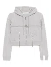 Rokh Broken Hoodie In Gray